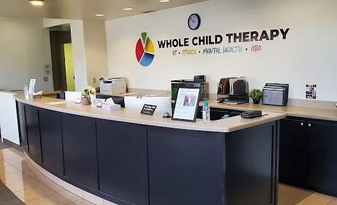 The Whole Child Therapy front desk and welcoming reception area